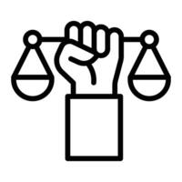Workers Rights Line Icon Design vector