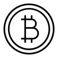 Bitcoin Line Icon Design vector