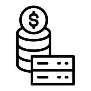 base de datos línea icono diseño vector