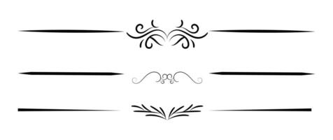 Ornamental decorative elements. Ornate elements design. vector