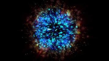 A series of bright magical flashes of multi-colored fairy fireworks. video