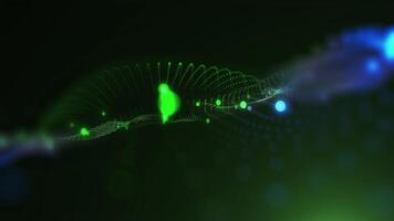 The abstraction of illusory green waves creates a pleasant, calming atmosphere. video