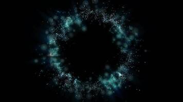 Flashes of bright blue festive fireworks in the night sky. video