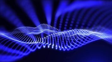 The abstraction of virtual blue waves creates a pleasant, calming atmosphere of space. video