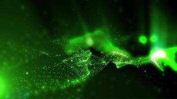 The creative abstraction of illusory green waves smoothly moving in space creates a pleasant, calming atmosphere. video