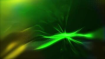 The magical, abstraction of illusory green waves smoothly moving in space creates a pleasant, calming atmosphere. video