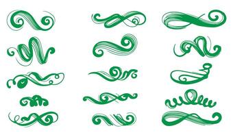 Vintage Calligraphy Ornament Set with Swirls and Scrolls vector