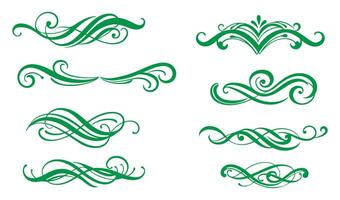 Ornate Calligraphy Swashes and Scrolls for Elegant Designs vector