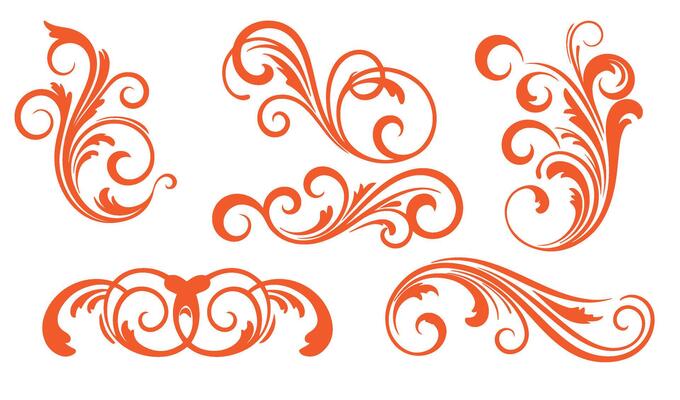 Unique Ethereal Swirls Calligraphy Set with Detailed Flourishes