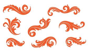 Ornate Calligraphic Ethereal Swirls Set for Sophisticated Projects vector