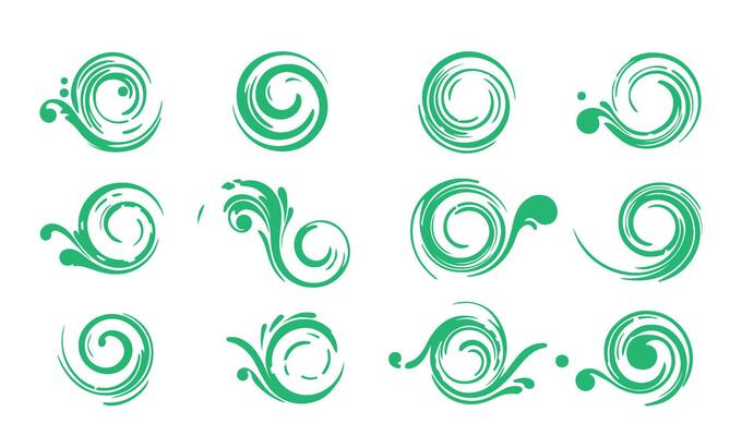 Creative Swirl Ornament Collection for Elegant Design Projects
