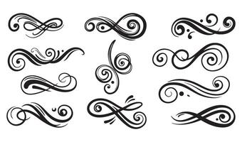 Classic Swirl and Scroll Ornament Collection for Creative Designs vector