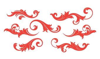 Decorative Ethereal Swirls Ornament Collection for Art Projects vector
