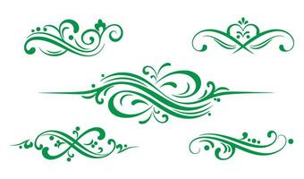 Swirl Calligraphy Ornament Collection for Timeless Creations vector