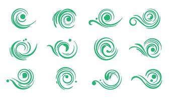Elegant Swirl Ornament Set for Calligraphic Creations vector