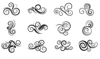 Decorative Swirl Calligraphy Ornament Collection for Creatives vector