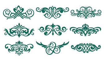 Unique Calligraphy Ornament Collection Featuring Whimsical Whorls vector