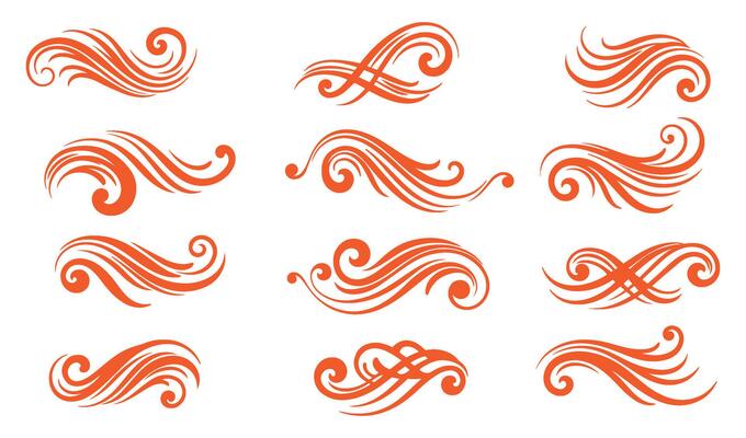 Stylish Calligraphic Ethereal Swirls Ornament Collection for Creatives