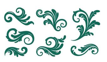 Unique Decorative Ornament Collection Featuring Whimsical Whorls vector