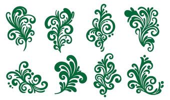 Creative Whimsical Whorls Ornament Collection with Artistic Style vector