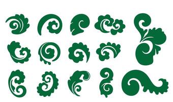 Whimsical Whorls Swirls Calligraphic Ornament Set for Elegant Designs vector