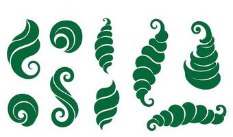 Decorative Whimsical Whorls Swirls Collection for Luxurious Projects vector