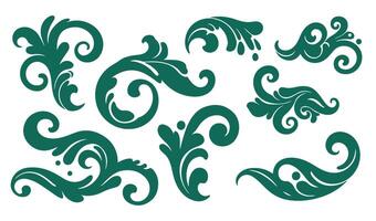 Unique Whimsical Whorls Swirls Collection for Sophisticated Designs vector