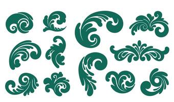 Creative Whimsical Whorls Ornament Set for Unique Artistic Creations vector