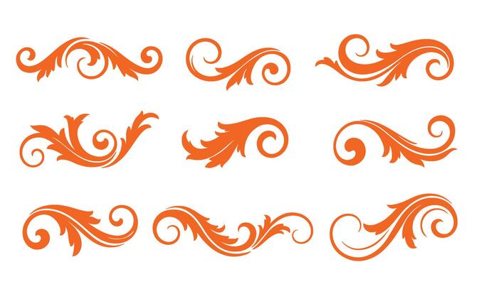 Stunning Ethereal Swirls Ornament Set for Artistic Projects