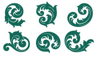 Stunning Calligraphic Ornament Set with Whimsical Whorls and Swirls vector