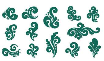 Elegant Swirls and Whorls Ornament Collection with Classic Calligraphy vector