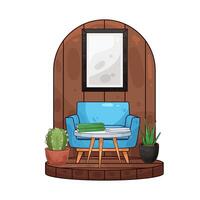large photo frame displayed in the living room vector
