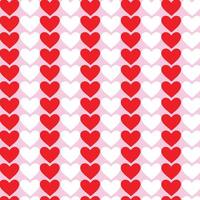 Seamless Red and White Heart Pattern on Pink Background vector