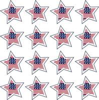 Patriotic Star Pattern with American Flag Design vector
