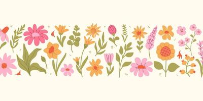 Modern horizontal banner with hand drawn colours vector