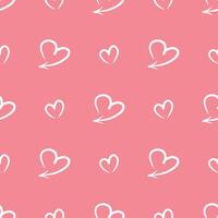 Pattern with hearts on a delicate pink background. Infinite texture vector