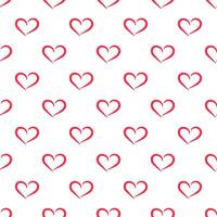 Pattern with hearts. A simple and cute baby pattern. Infinite texture vector