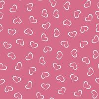 Cute pattern with hearts on a delicate pink background. Seamless Pattern vector