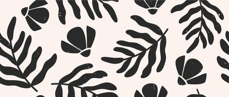 Floral element seamless pattern hand-drawn style vector