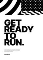 layout template design for run, championship or sports event. Poster design with abstract running track on stadium with lane. Design for flyer, poster, cover, brochure, banner or background. vector