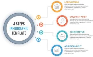 Four steps or options infographic template vector