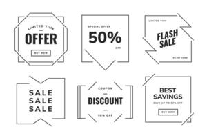 Modern and Simple Line Frame templates for Sale Banners, Posters, and Social Media. vector