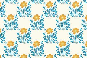 seamless floral pattern with botanical flowers and leaves for wallpaper fabric wrapping paper nature inspired designs and garden themed patterns vector