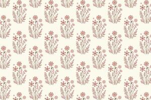 seamless floral pattern with delicate flowers and leaves for textile design wallpaper wrapping paper nature inspired prints and botanical garden backgrounds vector