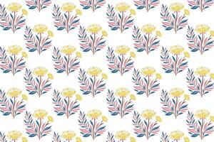 seamless floral pattern with botanical elements for textile design wallpaper wrapping paper nature inspired backgrounds and garden themed prints vector