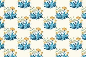 seamless floral pattern with red dahlias and green leaves perfect for textile wallpaper wrapping and botanical spring designs vector