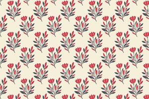 seamless floral pattern with delicate flowers, lush greenery, and intricate details perfect for textile, wallpaper, wrapping paper, and nature-inspired prints vector