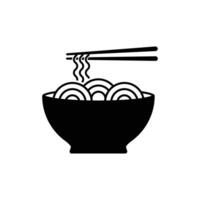 Ramen bowl icon. Simple ramen bowl icon vector