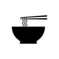 Ramen bowl icon vector