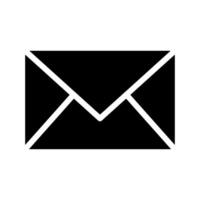 Line email symbol. Black email icon isolated on white background vector
